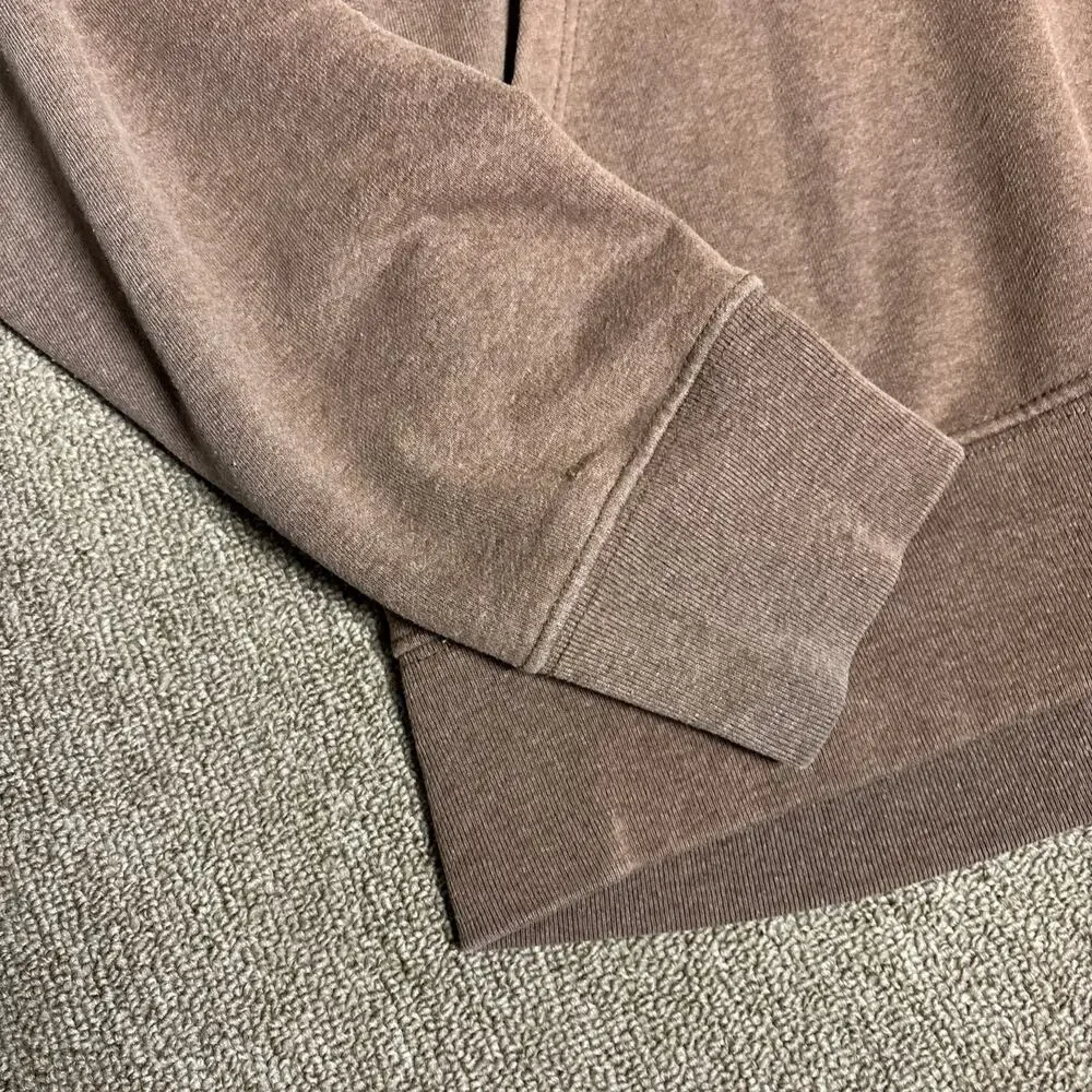 North face men’s Hoodie Sweatshirt Brown Big Text Small